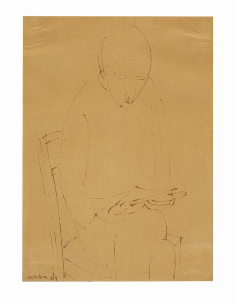 Domenico Cantatore : Figura che legge  - Asta Arte moderna e contemporanea - Associazione Nazionale - Case d'Asta italiane