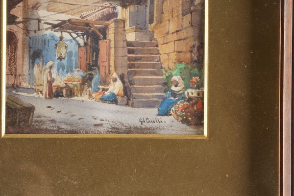 Anonimo del XIX secolo Paesaggio orientale  - Asta Dipinti del XIX e XX secolo - Associazione Nazionale - Case d'Asta italiane