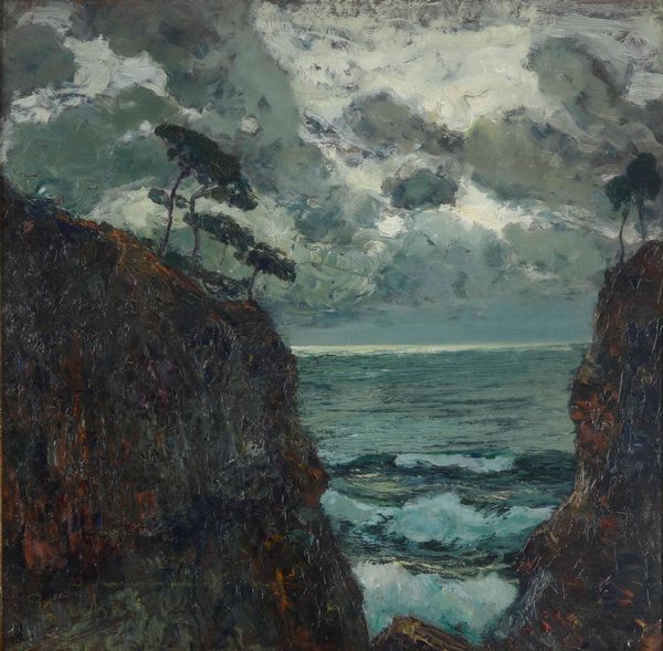 Giuseppe Sacheri : Costa ligure  - Asta Dipinti del XIX e XX secolo - Associazione Nazionale - Case d'Asta italiane