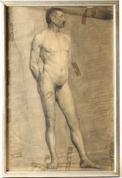 Parma Nudo maschile  - Asta Dipinti del XIX e XX secolo - Associazione Nazionale - Case d'Asta italiane