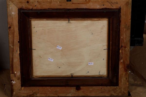 Alessio Issupoff : Scorcio di cortile con cavallo  - Asta Dipinti del XIX e XX secolo - Associazione Nazionale - Case d'Asta italiane