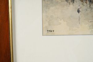 Arturo De Luca : Scena di paese  - Asta Dipinti del XIX e XX secolo - Associazione Nazionale - Case d'Asta italiane