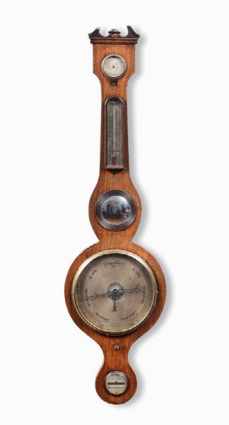 Barometro in legno, Inghilterra XIX secolo  - Asta Arte Marinara e Strumenti Scientifici - Associazione Nazionale - Case d'Asta italiane