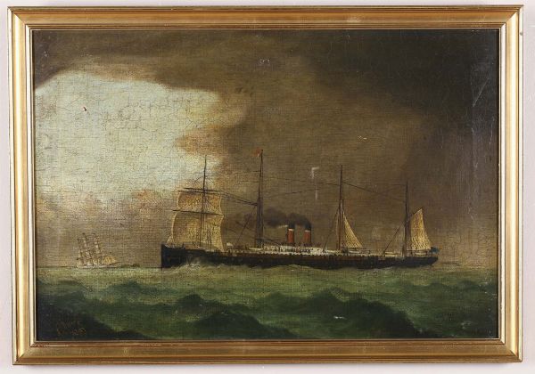 Veliero in navigazione, 1883  - Asta Arte Marinara e Strumenti Scientifici - Associazione Nazionale - Case d'Asta italiane