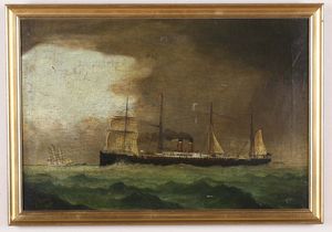 Veliero in navigazione, 1883  - Asta Arte Marinara e Strumenti Scientifici - Associazione Nazionale - Case d'Asta italiane