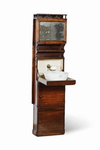 Mobile lavabo di bordo in mogano, J. Stone & CO, Londra  - Asta Arte Marinara e Strumenti Scientifici - Associazione Nazionale - Case d'Asta italiane