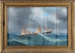 De Simone Antonio - Ritratto dello Steam Yacht Malikan in navigazione