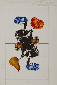 POZZATI CONCETTO (1935 - 2017) - FANTE DI COPPE O FANTE DI BASTONI ?