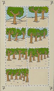 ECHAURREN  PABLO (n. 1951) - 7 DI BASTONI, 1971