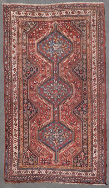 Tappeto Afshari, sud Persia fine XIX secolo  - Asta Tappeti - Associazione Nazionale - Case d'Asta italiane