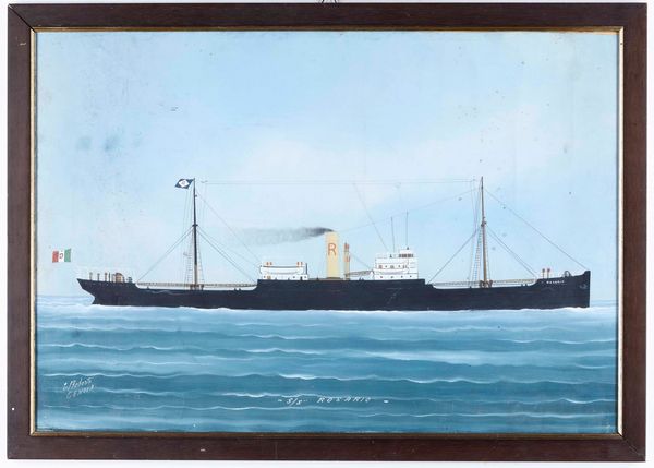 Roberto, Genova Ritratto della S.S. Rosario in navigazione  - Asta Arte Marinara - Associazione Nazionale - Case d'Asta italiane