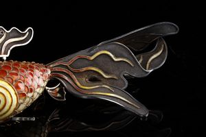 Arte Cinese : Pesce cloisonn�. Cina, dinastia Qing, inizio XX secolo.  - Asta Asta 470 | ARTE ORIENTALE Online - Associazione Nazionale - Case d'Asta italiane