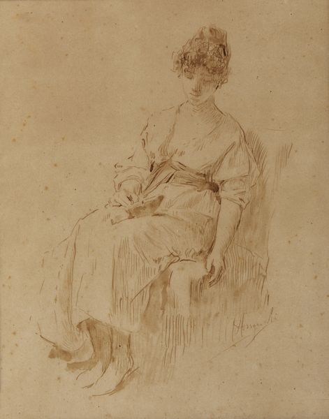 MORELLI  DOMENICO (1826 - 1901) : Attribuito a. Studio per ritratto di donna  - Asta Asta 469 | ARTE ANTICA E DEL XIX SECOLO Online - Associazione Nazionale - Case d'Asta italiane