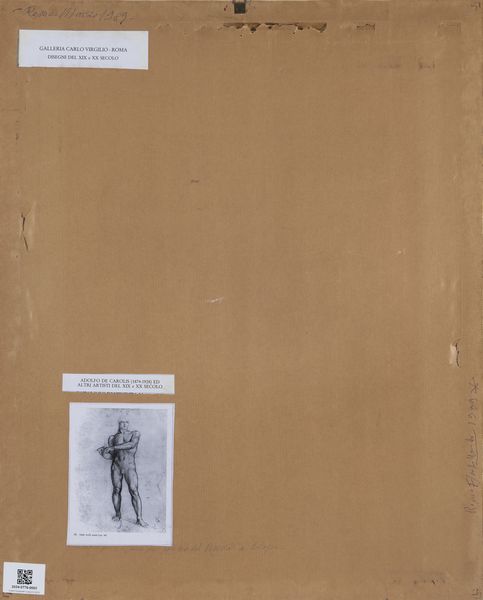 DE CAROLIS ADOLFO (1874 - 1928) : Studio di nudo virile  - Asta Asta 469 | ARTE ANTICA E DEL XIX SECOLO Online - Associazione Nazionale - Case d'Asta italiane