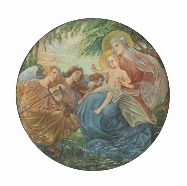 ARTISTA ITALIANO DEL XIX-XX SECOLO : Madonna con Bambino e angeli musicanti  - Asta Asta 469 | ARTE ANTICA E DEL XIX SECOLO Online - Associazione Nazionale - Case d'Asta italiane