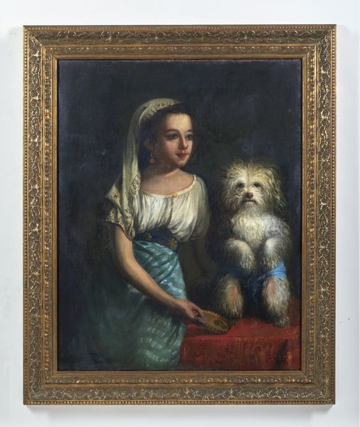 ARTISTA DEL XIX SECOLO : Ritratto di popolana con cagnolino  - Asta Asta 469 | ARTE ANTICA E DEL XIX SECOLO Online - Associazione Nazionale - Case d'Asta italiane