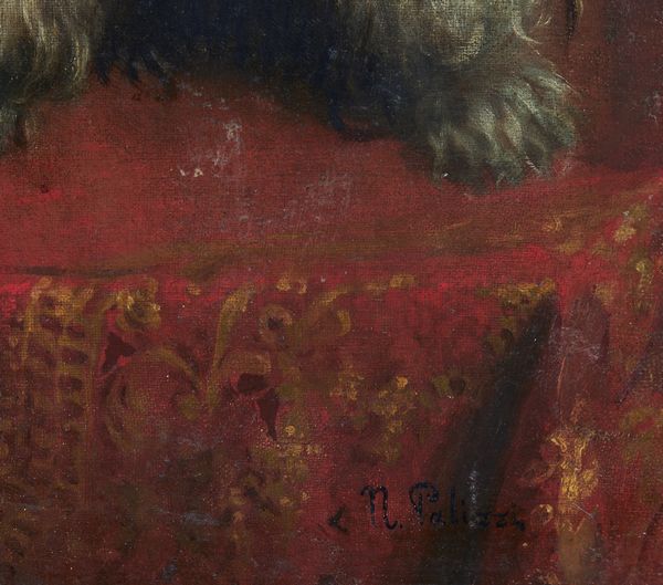 ARTISTA DEL XIX SECOLO : Ritratto di popolana con cagnolino  - Asta Asta 469 | ARTE ANTICA E DEL XIX SECOLO Online - Associazione Nazionale - Case d'Asta italiane