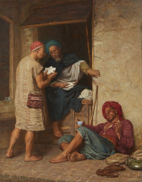 HODGSON JOHN EVAN (1831 - 1895) : L'ufficio del direttore generale delle poste a Tangeri  - Asta Asta 469 | ARTE ANTICA E DEL XIX SECOLO Online - Associazione Nazionale - Case d'Asta italiane