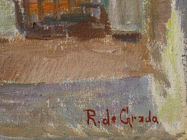 DE GRADA RAFFAELE (1885 - 1957) : Pensione al mare  - Asta Asta 469 | ARTE ANTICA E DEL XIX SECOLO Online - Associazione Nazionale - Case d'Asta italiane