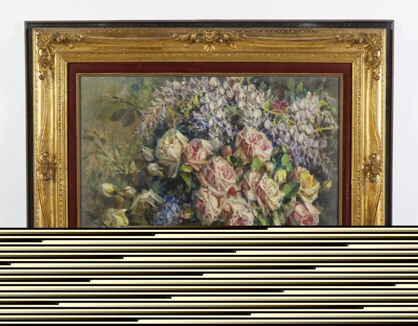 BARZANTI LICINIO (1857 - 1944) : Rose e glicine  - Asta Asta 469 | ARTE ANTICA E DEL XIX SECOLO Online - Associazione Nazionale - Case d'Asta italiane