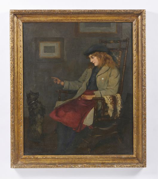 HUTCHESON WALTER (1869 - 1910) : Ragazza che addestra il suo cane  - Asta Asta 469 | ARTE ANTICA E DEL XIX SECOLO Online - Associazione Nazionale - Case d'Asta italiane