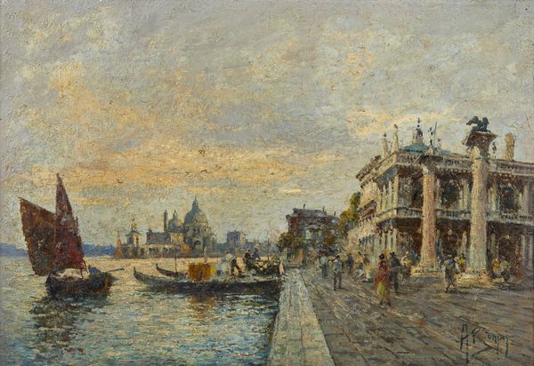 BONINI (XX SECOLO) ANTONIO : Il bacino di San Marco  - Asta Asta 469 | ARTE ANTICA E DEL XIX SECOLO Online - Associazione Nazionale - Case d'Asta italiane