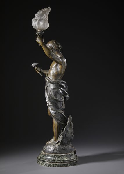 PICAULT EMILE LOUIS (1833 - 1915) : Da un modello di.  Grande scultura raffigurante 'Le Gnie du Travail' adattato a lampada  - Asta Asta 469 | ARTE ANTICA E DEL XIX SECOLO Online - Associazione Nazionale - Case d'Asta italiane