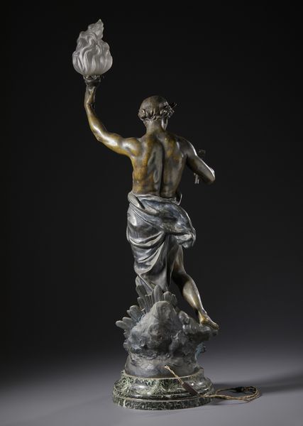 PICAULT EMILE LOUIS (1833 - 1915) : Da un modello di.  Grande scultura raffigurante 'Le Gnie du Travail' adattato a lampada  - Asta Asta 469 | ARTE ANTICA E DEL XIX SECOLO Online - Associazione Nazionale - Case d'Asta italiane