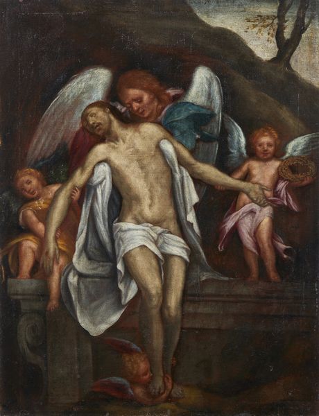 ARTISTA LOMBARDO DEL XVI SECOLO : Cristo deposto sorretto dagli angeli  - Asta Asta 469 | ARTE ANTICA E DEL XIX SECOLO Online - Associazione Nazionale - Case d'Asta italiane