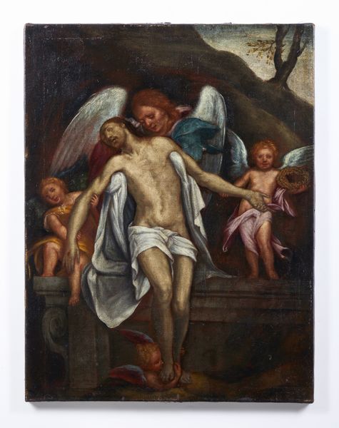 ARTISTA LOMBARDO DEL XVI SECOLO : Cristo deposto sorretto dagli angeli  - Asta Asta 469 | ARTE ANTICA E DEL XIX SECOLO Online - Associazione Nazionale - Case d'Asta italiane