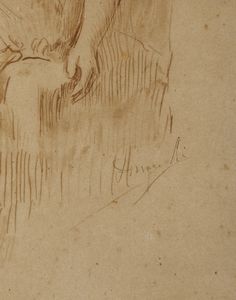 MORELLI  DOMENICO (1826 - 1901) : Attribuito a. Studio per ritratto di donna  - Asta Asta 469 | ARTE ANTICA E DEL XIX SECOLO Online - Associazione Nazionale - Case d'Asta italiane