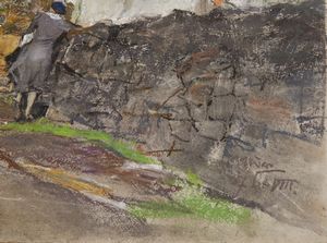 CASCIARO GIUSEPPE (1863 - 1945) : Giornata ventosa  - Asta Asta 469 | ARTE ANTICA E DEL XIX SECOLO Online - Associazione Nazionale - Case d'Asta italiane