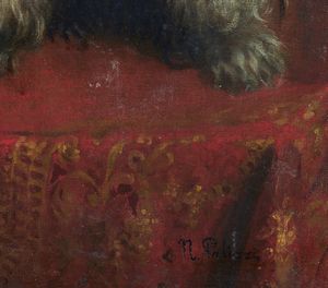 ARTISTA DEL XIX SECOLO : Ritratto di popolana con cagnolino  - Asta Asta 469 | ARTE ANTICA E DEL XIX SECOLO Online - Associazione Nazionale - Case d'Asta italiane