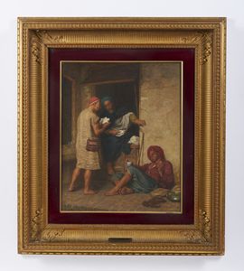 HODGSON JOHN EVAN (1831 - 1895) : L'ufficio del direttore generale delle poste a Tangeri  - Asta Asta 469 | ARTE ANTICA E DEL XIX SECOLO Online - Associazione Nazionale - Case d'Asta italiane