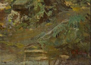 SOLDINI ARNALDO (1862 - 1936) : Bosco con sentiero  - Asta Asta 469 | ARTE ANTICA E DEL XIX SECOLO Online - Associazione Nazionale - Case d'Asta italiane