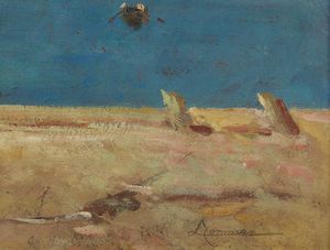 TOMMASI LUDOVICO (1866 - 1941) : Attribuito a. Paesaggio marino  - Asta Asta 469 | ARTE ANTICA E DEL XIX SECOLO Online - Associazione Nazionale - Case d'Asta italiane