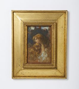 FERAGUTTI VISCONTI ADOLFO (1850 - 1924) : Ritratto femminile di profilo  - Asta Asta 469 | ARTE ANTICA E DEL XIX SECOLO Online - Associazione Nazionale - Case d'Asta italiane