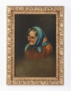 PAJETTA GUIDO PAOLO (1898 - 1987) : Attribuito a. Coppia di dipinti raffiguranti ritratto di anziano e ritratto di anziana  - Asta Asta 469 | ARTE ANTICA E DEL XIX SECOLO Online - Associazione Nazionale - Case d'Asta italiane