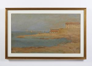 MARCH GIOVANNI (1894 - 1974) : Paesaggio marino  - Asta Asta 469 | ARTE ANTICA E DEL XIX SECOLO Online - Associazione Nazionale - Case d'Asta italiane