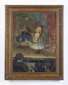 BRIGNOLI LUIGI (1881 - 1952) : A teatro  - Asta Asta 469 | ARTE ANTICA E DEL XIX SECOLO Online - Associazione Nazionale - Case d'Asta italiane