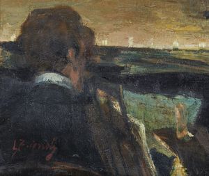 BRIGNOLI LUIGI (1881 - 1952) : A teatro  - Asta Asta 469 | ARTE ANTICA E DEL XIX SECOLO Online - Associazione Nazionale - Case d'Asta italiane