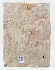 Targa devozionale con San Cristoforo.<BR>Probabilmente Emilia Romagna, XIX secolo.  - Asta Ceramiche e vetri - Associazione Nazionale - Case d'Asta italiane