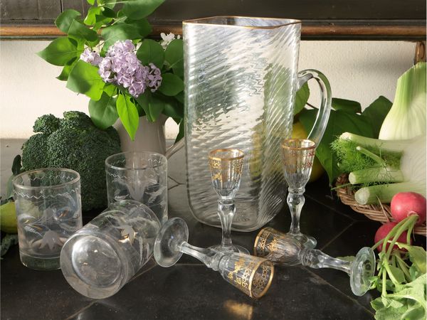 Assortimento di bicchieri d'epoca in vetro  - Asta Dballage. Occasioni in asta - Associazione Nazionale - Case d'Asta italiane