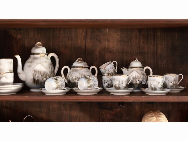 Servizio da caffè in porcellana guscio d'uovo  - Asta Dballage. Occasioni in asta - Associazione Nazionale - Case d'Asta italiane