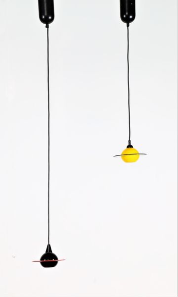 LINO TAGLIAPIETRA : Coppia di lampade a sospensione in metallo laccato e vetro, per Effetre anni 70  - Asta ASTA 247 DESIGN - Associazione Nazionale - Case d'Asta italiane