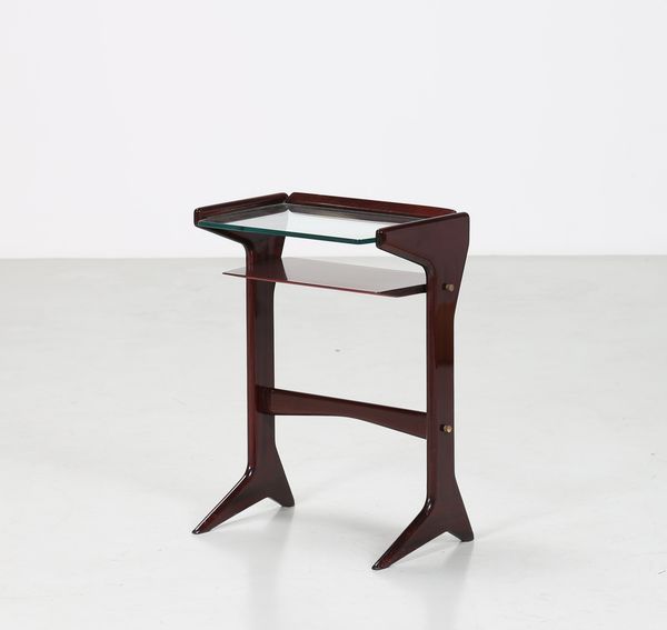 Tavolino in legno e vetro, mod. 360, per Angelo De Baggis 1954. Pubblicazioni  - Asta ASTA 247 DESIGN - Associazione Nazionale - Case d'Asta italiane