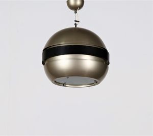 STILUX - Lampada da soffitto in alluminio anodizzato e laccato, anni 60