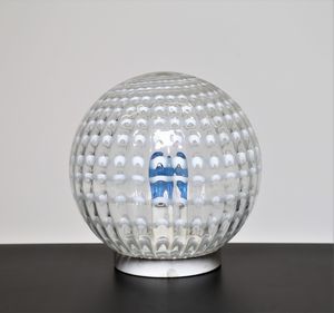 MANIFATTURA MURANO - Lampada da tavolo in vetro e metallo, anni 60