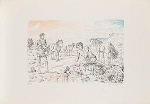Giorgio de Chirico : I cavalli  - Asta Off Season / Arte Moderna e Contemporanea - Associazione Nazionale - Case d'Asta italiane