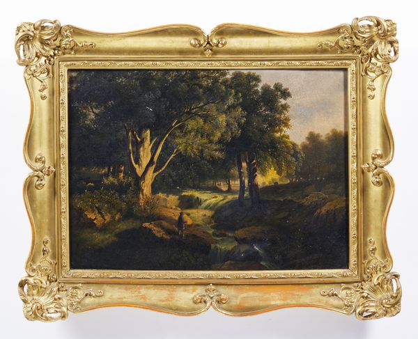 ARTISTA DEL XIX SECOLO : Paesaggio boschivo con ruscello  - Asta Asta 472 | ARTE ANTICA E DEL XIX SECOLO Virtuale - Associazione Nazionale - Case d'Asta italiane